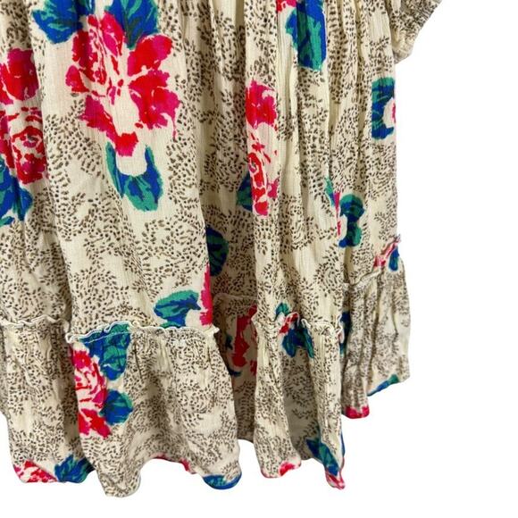 Free People Endless Summer Printed Picnic Open Back Floral Smocked Dress NWT XL - Picture 7 of 16